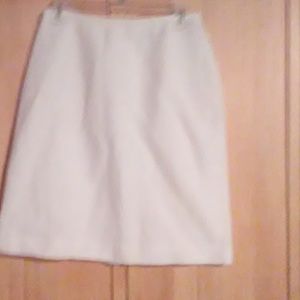 Amanda Smith White Dress Skirt lined linen/rayon